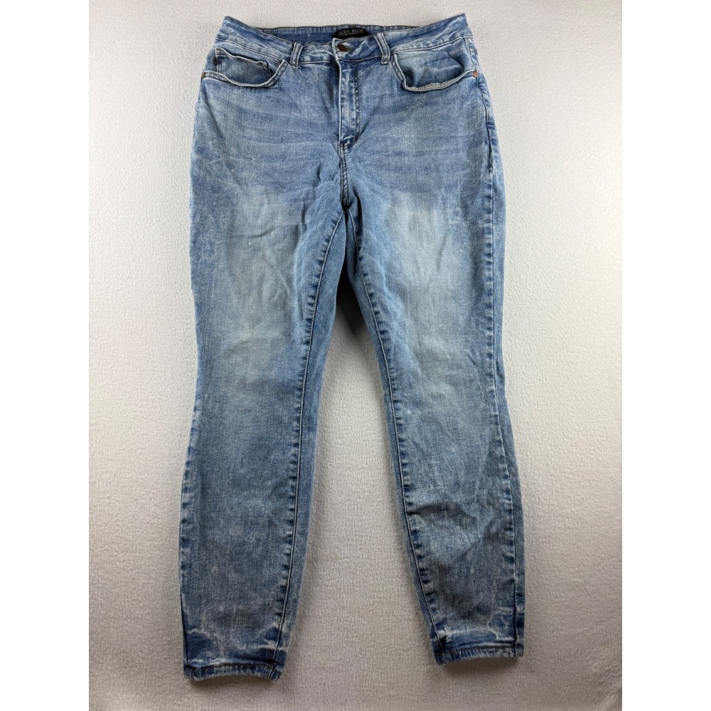 Judy Blue Womens 18W Skinny Fit High Rise Light Wash Denim Jeans JB88158 Blue